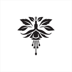 black and white flower