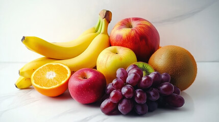 Grapes and apples, bananas and oranges