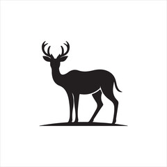 Obraz premium deer silhouette vector illustration