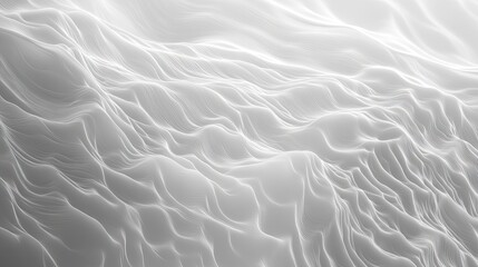 Obraz premium Abstract White Wavy Lines Create a Textured Landscape