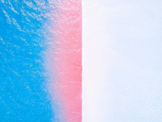 Aerial Ocean View Colors of the Taiwanese Flag for Constitution Day, Independence Day, and World Peace Day