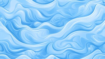 Fototapeta premium Abstract Blue Swirling Waves Liquid Marble Design
