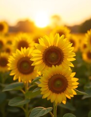 Obraz premium field of sunflowers