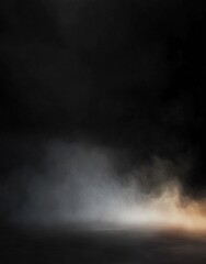 Fototapeta premium Dark Moody Background with Fog and Mist, Abstract Smoke Texture