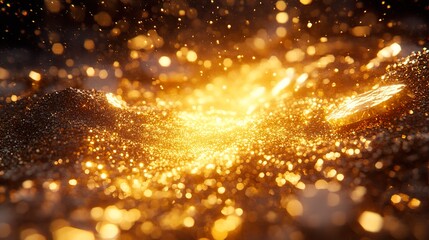 Fototapeta premium Golden Glitter: Sparkling Shimmer, Luxury Background