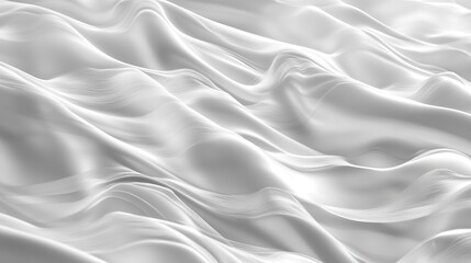 Fototapeta premium Abstract White Fabric Draped Softly Wavelike