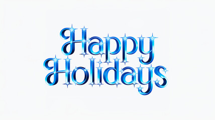 Fototapeta premium Happy Holidays Festive Christmas Words Illustration Graphic For Marketing