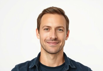 Half-length portrait of a neutral male expression