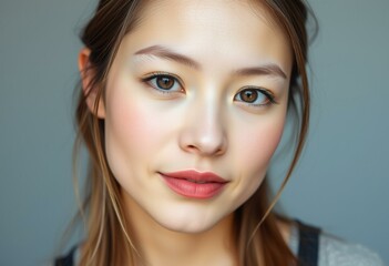 Fototapeta premium Half-length portrait of a calm female