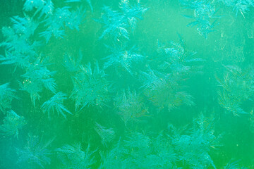 Ice Pattern on window in Winter time