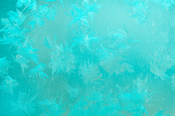 Ice Pattern on window in Winter time