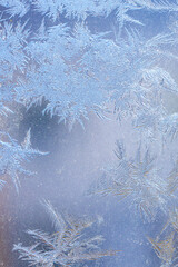 Ice Pattern on window in Winter time