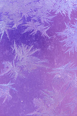 Ice Pattern on window in Winter time