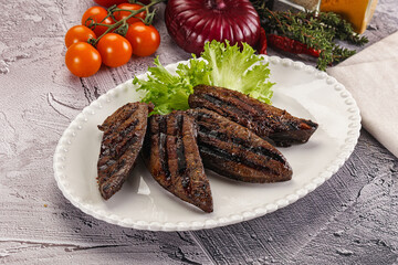 Grilled diet beef liver steak