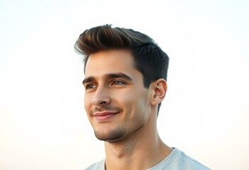 Obraz premium Half-length portrait of a calm male