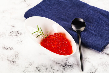 Luxury red caviar salmon fish