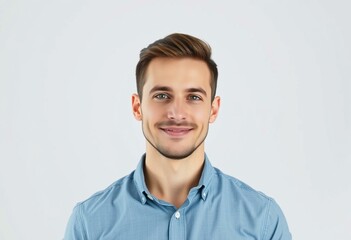 Half-length portrait of a calm male