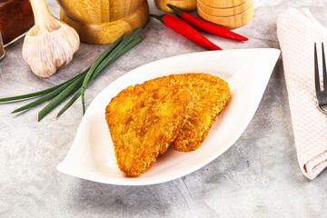 Fried potato hash brown snack