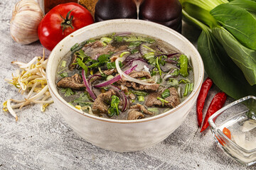 Vietnamese cuisine - Pho Bo soup with beef