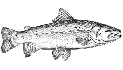 Obraz premium fish on a white