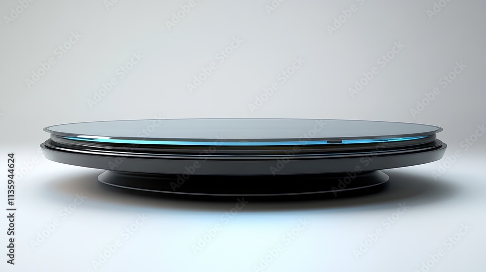 Poster futuristic circular display platform design