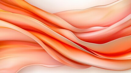 Obraz premium Abstract Orange Flowing Fabric Soft Smooth Elegant Curves