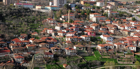 A view of the historic Ayas Town in Ankara, Turkey