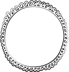Circle frame. Hand drawn design elements