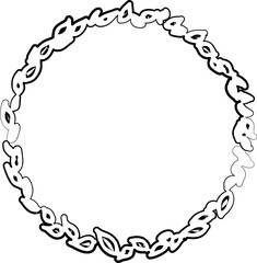 Circle frame. Hand drawn design elements
