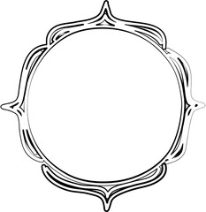 Circle frame. Hand drawn design elements