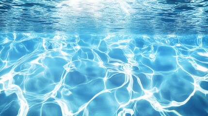 Obraz premium Underwater Scene Showing Light Refraction Through Water