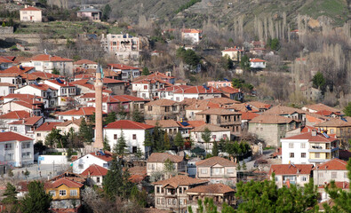 Fototapeta premium A view of the historic Ayas Town in Ankara, Turkey