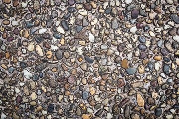 Colorful sea stone floor texture background