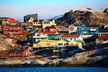 Spectacular and beautiful scenery of Greenland in autumn © zheng