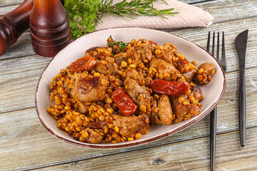 Rasted chicken meat with ptitim