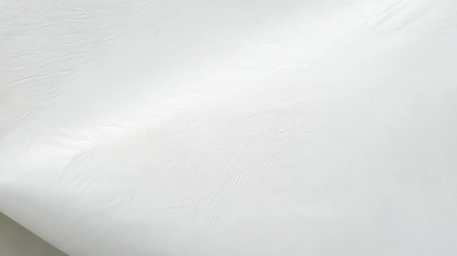 Natural light video slowly zooms into crinkled paper texture featuring subtle patterns, gentle creases and folds create a minimalist background