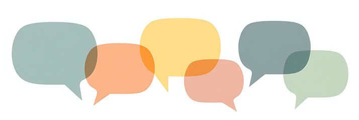 Concepts of simple ways to communicate through text on speech bubbles are an effective method for expressing ideas clearly._00002_