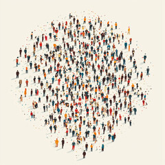 an illustration of a large crowd
