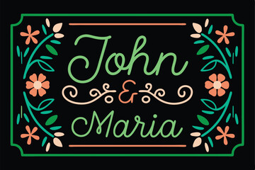 Elegant Floral Wedding Invitation Card Vector Art Illustration Design perfect for your special day. This delicate, customizable card features a beautiful floral theme for weddings and celebrations.