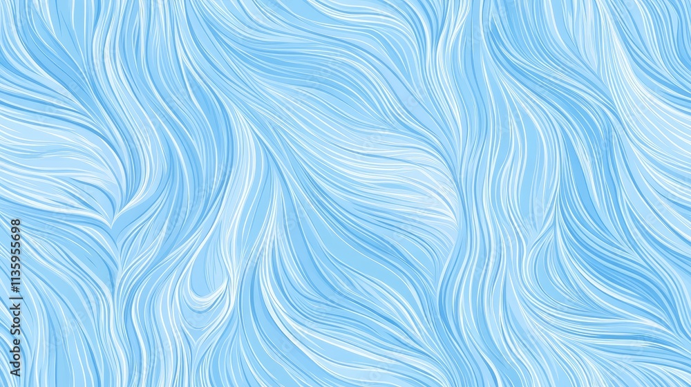 Poster abstract blue swirling wave pattern background design