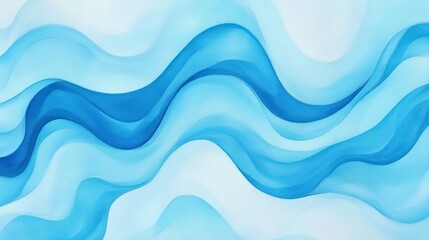 Abstract Blue Wave Design Artistic Swirling Pattern