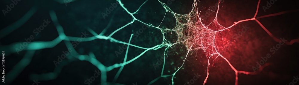 Aufkleber a vibrant, digital illustration of interconnected neural networks, showcasing intricate patterns in 