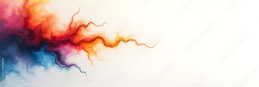 Aufkleber a vibrant abstract design with colors is displayed prominently against a plain white or colored back
