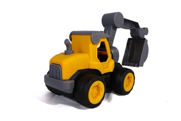 JCB truck toy for kids made from plastic,smooth functioning of the arm.