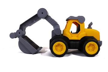 JCB truck toy for kids made from plastic,smooth functioning of the arm.