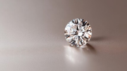 A close-up of a flawless diamond showcasing its brilliance and intricate facets, radiating elegance and luxury.