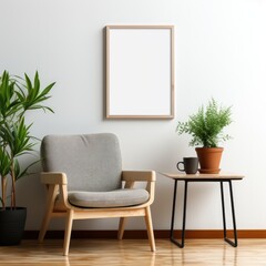 Minimalistic Rectangular Frame Template for Workspace Wall Decor