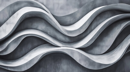 Elegant abstract wave background in monochrome tones evokes calmness