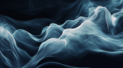 Obraz premium Elegant abstract wave background in monochrome tones, creating serene atmosphere