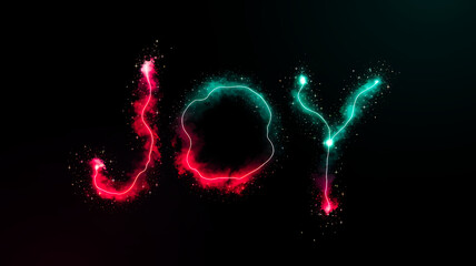 Joy letters word for festive marketing socials backgrounds invitiations